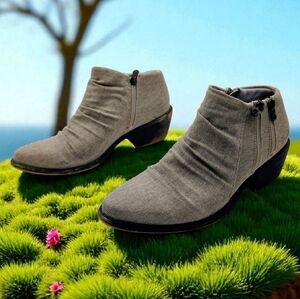Blowfish Malibu Sz 10 Gray Ankle Boots Slouch 1905 Sy003